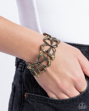 Load image into Gallery viewer, Butterfly Business - Brass Paparazzi Accessories
