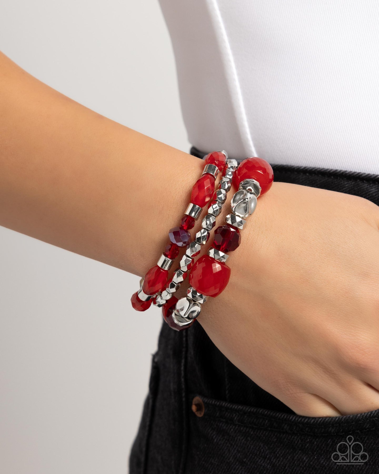 Defaced Dare - Red Paparazzi Accessories