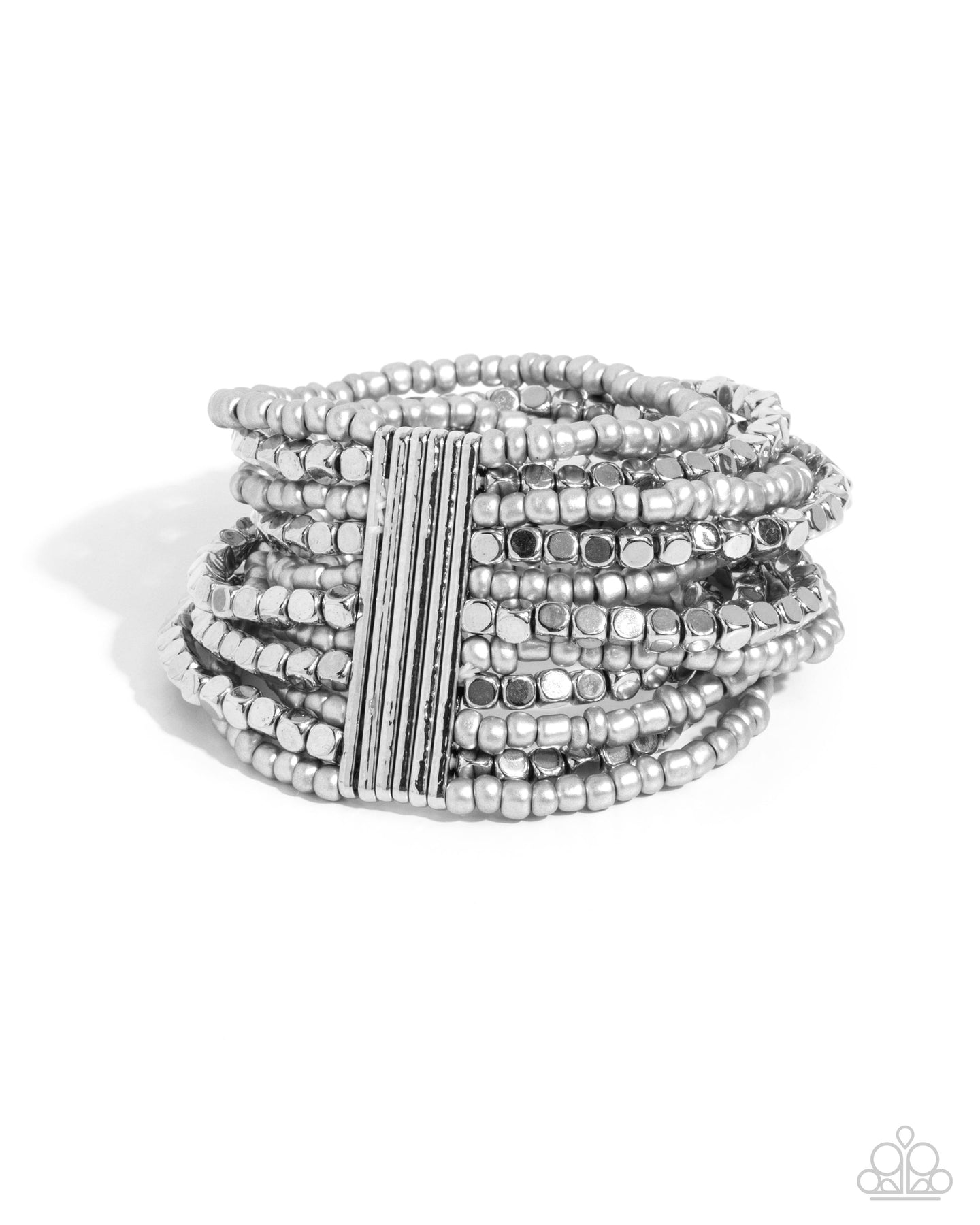 Spirited Stack - Silver Paparazzi Accessories
