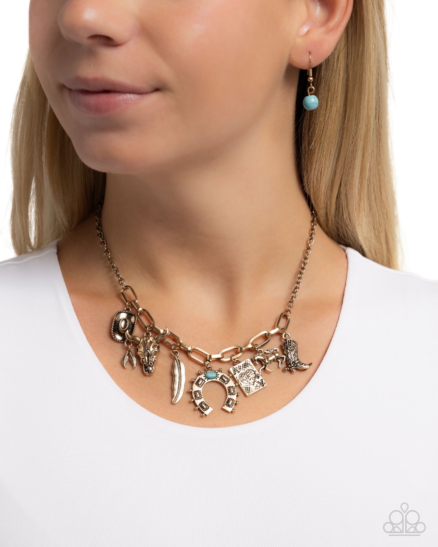 Saloon Girl - Gold Paparazzi Accessories