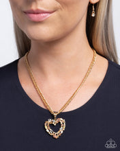 Load image into Gallery viewer, Romance is a Bonus - Gold Paparazzi Accessories
