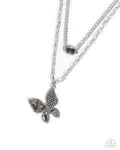 Hovering Headline - Silver Paparazzi Accessories