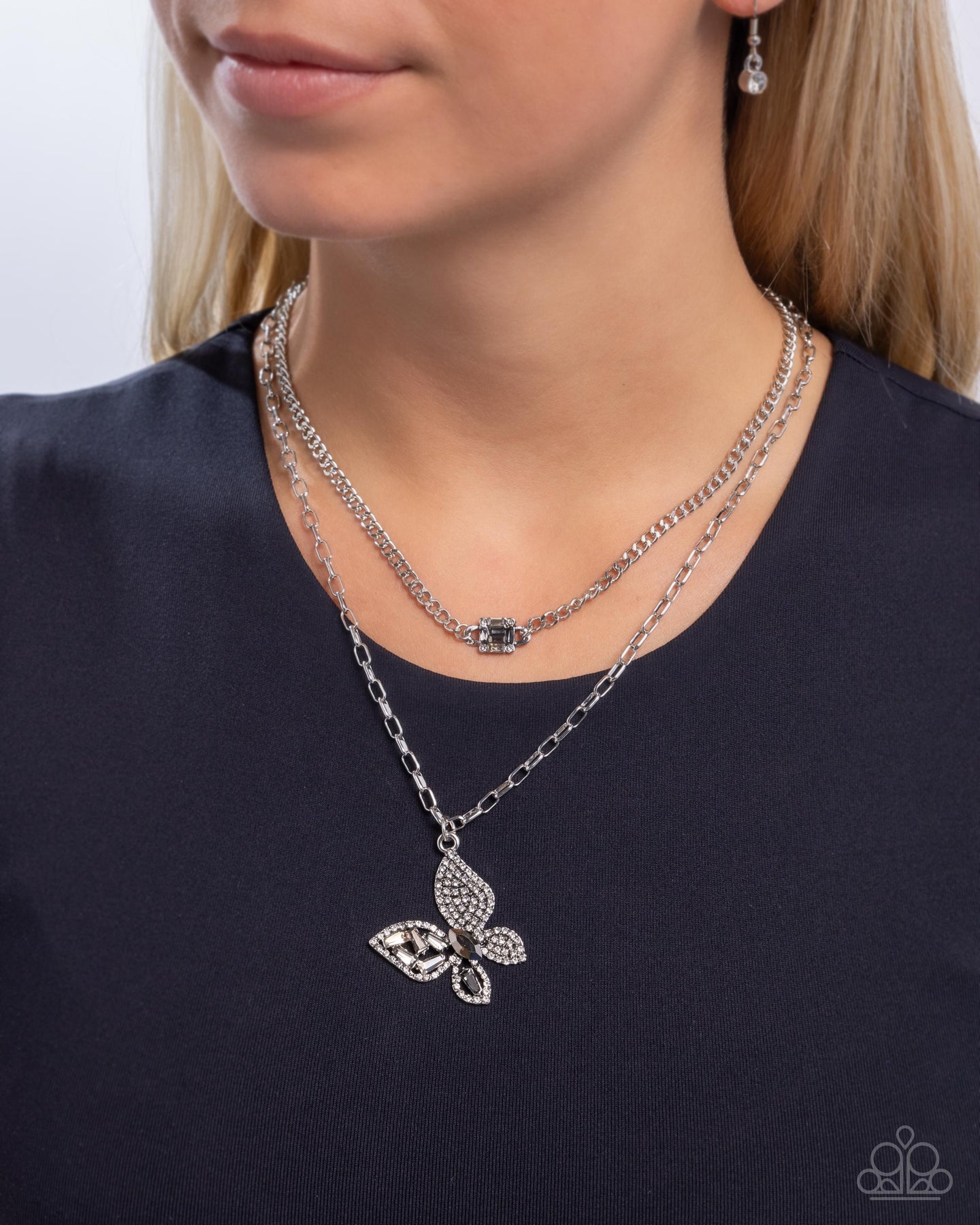 Hovering Headline - Silver Paparazzi Accessories