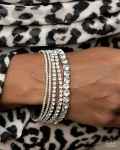 Persistent Pizzazz - White Paparazzi Accessories
