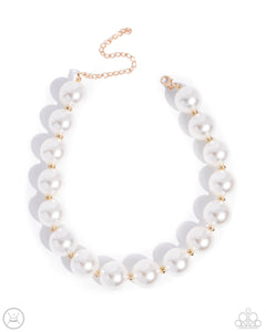 Pronounced Pearls - Gold Paparazzi Accessories