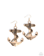 Load image into Gallery viewer, Adorable Anchor - Gold Paparazzi Accessories
