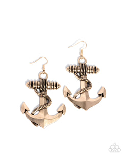 Adorable Anchor - Gold Paparazzi Accessories