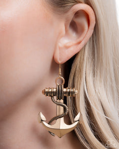 Adorable Anchor - Gold Paparazzi Accessories