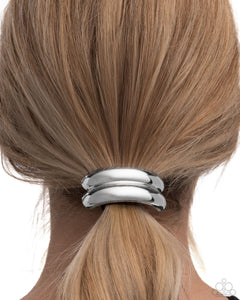 Headlining Hair Toss - Silver Paparazzi Accessories