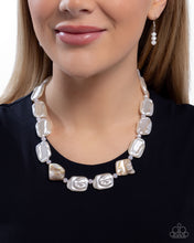 Load image into Gallery viewer, Crimped Collage - White Paparazzi Accessories
