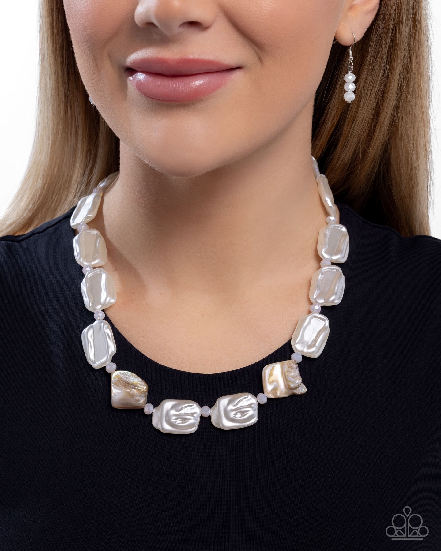 Crimped Collage - White Paparazzi Accessories