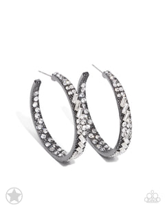 GLITZY By Association - Gunmetal Paparazzi Accessories