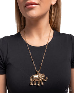 Elaborate Elephant - Gold Paparazzi Accessories