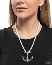 Load image into Gallery viewer, Anchored Allure - White Paparazzi Accessories
