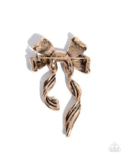 Load image into Gallery viewer, Bow Bonanza - Gold Paparazzi Accessories
