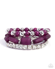 Load image into Gallery viewer, Socialite Squares - Purple Paparazzi Accessorie
