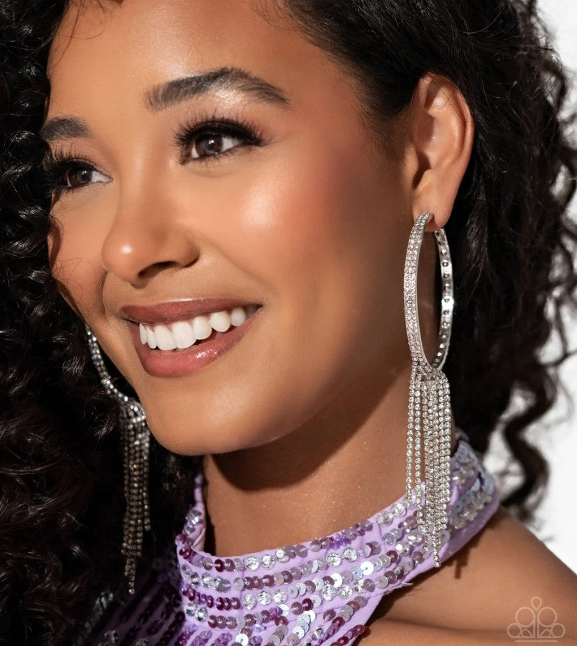 Jaw-Dropping Jubilee - white - Paparazzi earrings