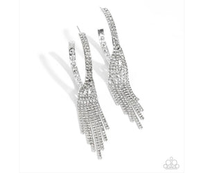 Jaw-Dropping Jubilee - white - Paparazzi earrings