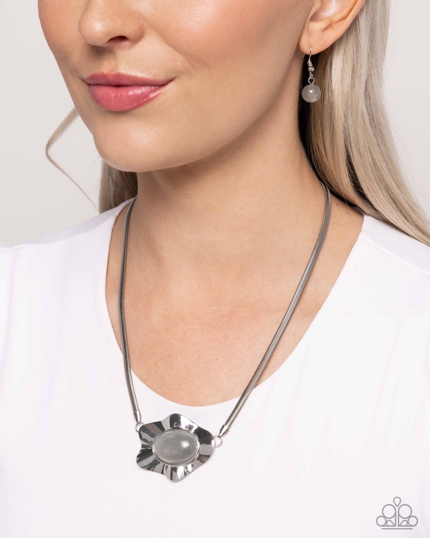 Sideways Shimmer - Silver Paparazzi Accessories
