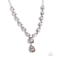Load image into Gallery viewer, Gratifying Gems - Brown Gem Silver Short Necklace - Paparazzi
