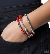 Load image into Gallery viewer, Funky Fusion - red - Paparazzi Accessories
