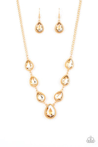 Socialite Social - Gold Paparazzi Accessories - VJ Bedazzled Jewelry