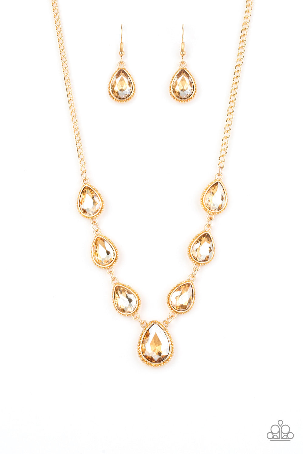 Socialite Social - Gold Paparazzi Accessories - VJ Bedazzled Jewelry