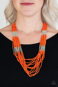 Let it Bead orange - VJ Bedazzled Jewelry