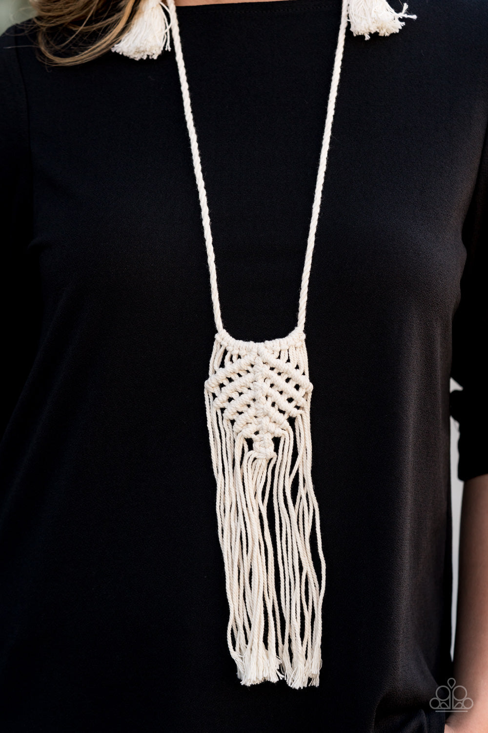 Macrame Mantra - White - VJ Bedazzled Jewelry