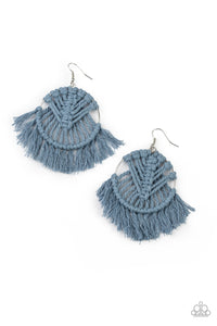 All About Macrame - blue Paparazzi Accessories - VJ Bedazzled Jewelry