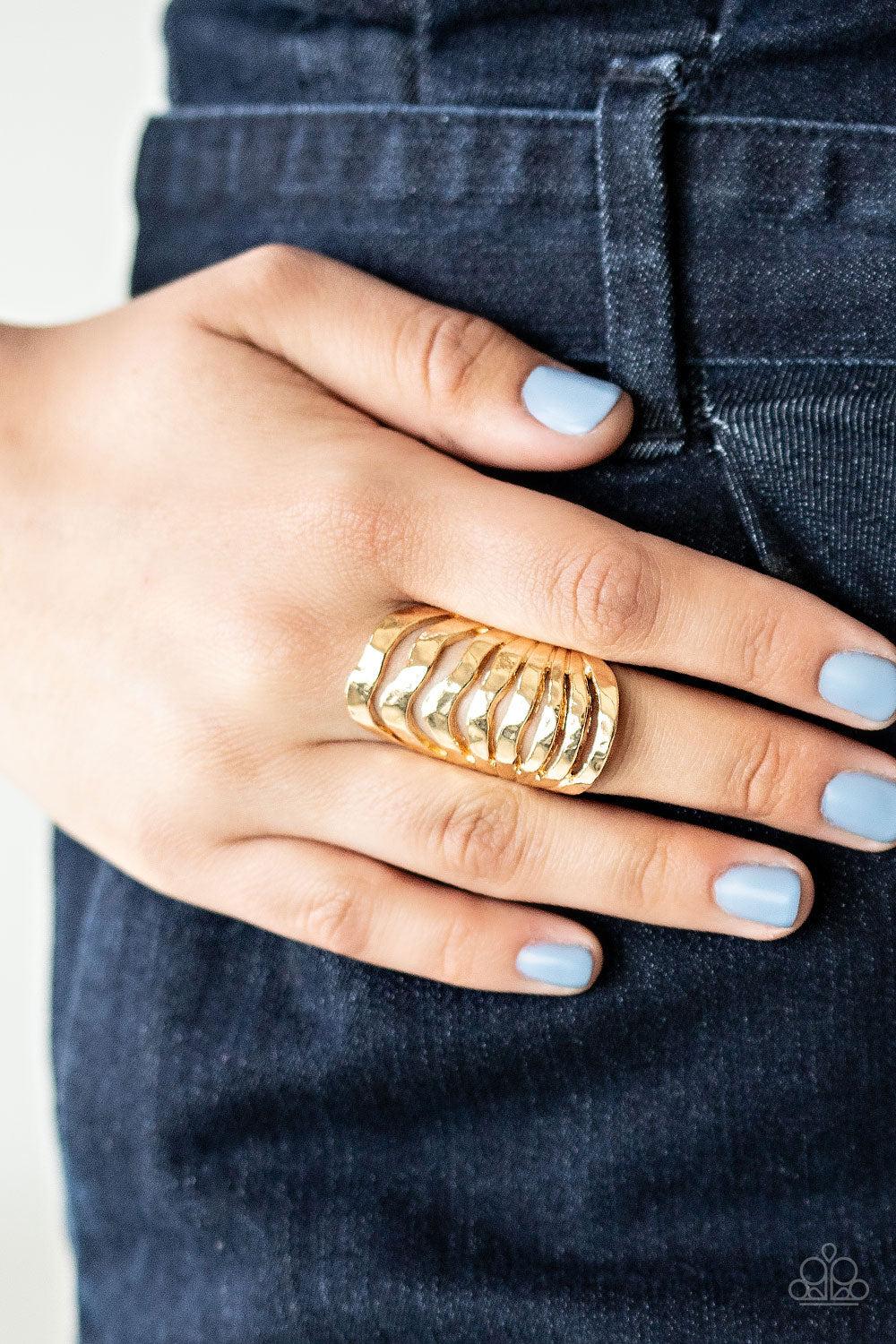 Sound Waves - Gold - VJ Bedazzled Jewelry