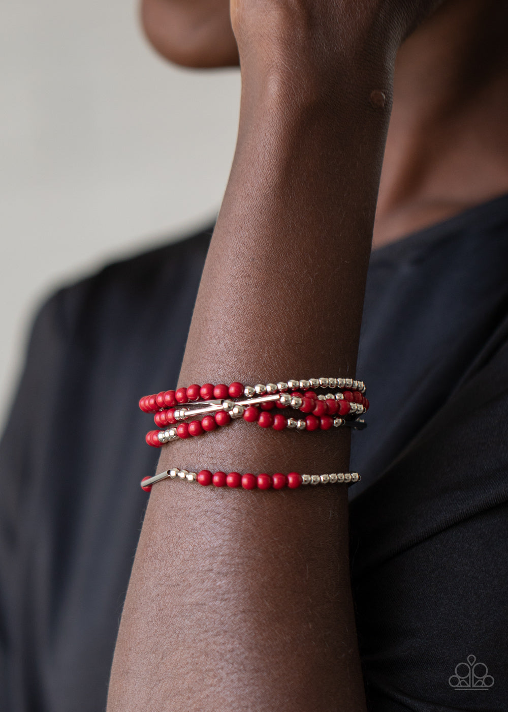 BEAD Between The Lines - Red - VJ Bedazzled Jewelry