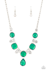 Crystal Cosmos - Green Necklace - VJ Bedazzled Jewelry