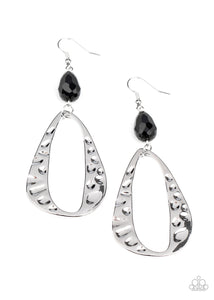 Enhanced Elegance - Black Earrings - VJ Bedazzled Jewelry
