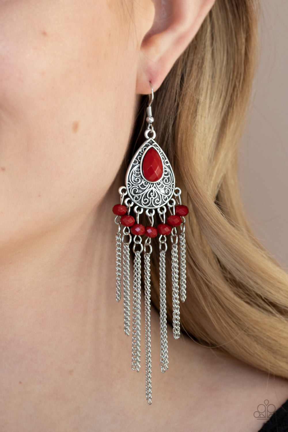 Floating on HEIR - red - VJ Bedazzled Jewelry