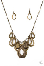 Load image into Gallery viewer, Teardrop tempest brass - VJ Bedazzled Jewelry
