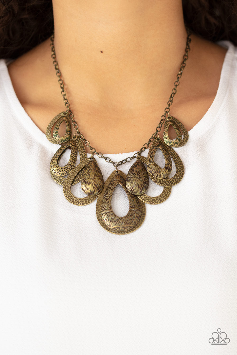 Teardrop tempest brass - VJ Bedazzled Jewelry