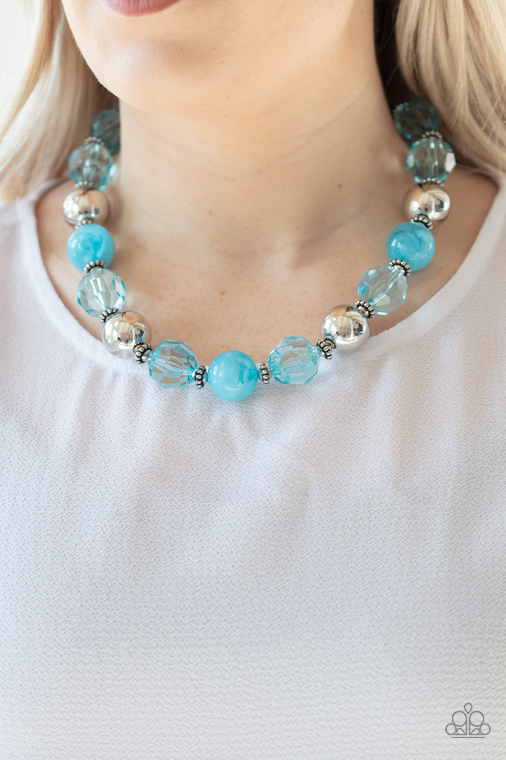 Very Voluminous - Blue - VJ Bedazzled Jewelry