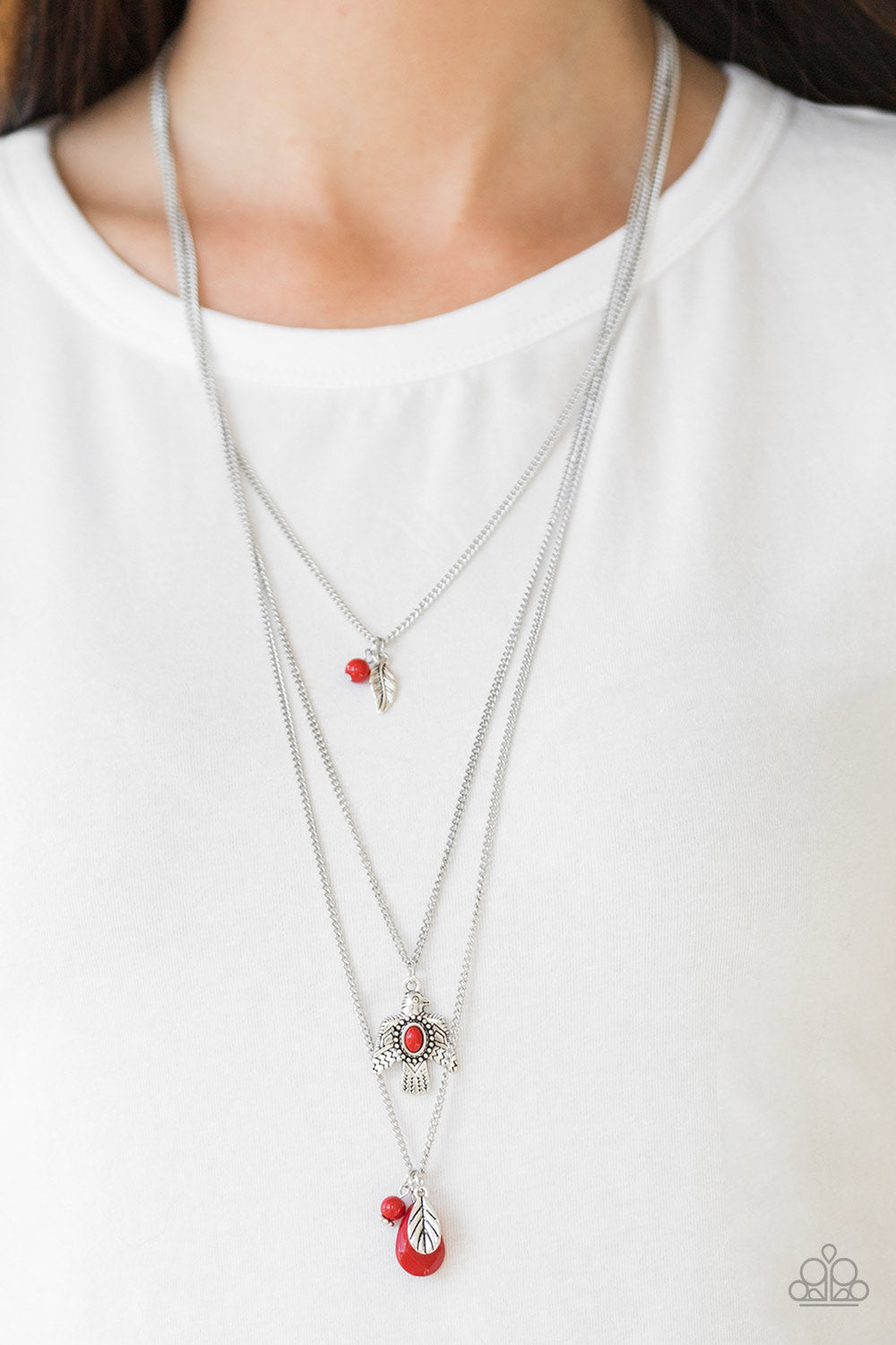 Soar With The Eagles - Red - VJ Bedazzled Jewelry