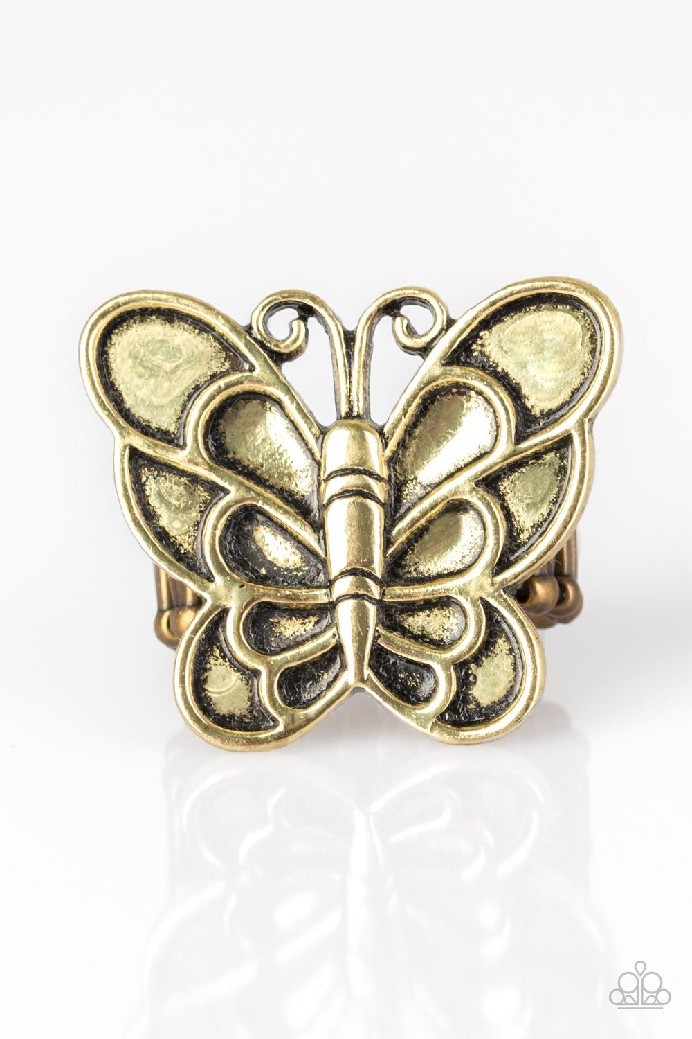 Sky High Butterfly - Brass - VJ Bedazzled Jewelry