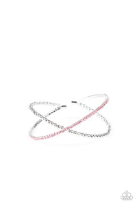 Chicly Crisscrossed - Pink - VJ Bedazzled Jewelry