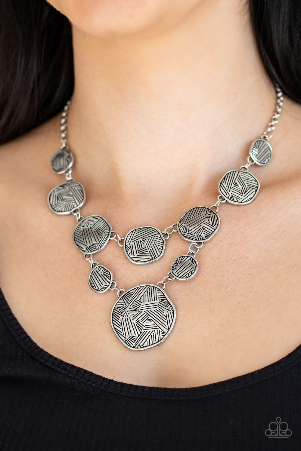 Metallic patchwork silver - VJ Bedazzled Jewelry