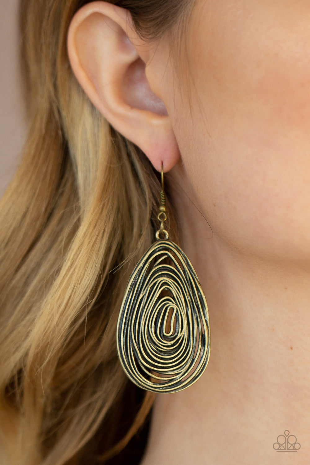 Rural Ripples Brass - VJ Bedazzled Jewelry