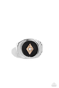 Alumni - Black Ring - Paparazzi Accessories - VJ Bedazzled Jewelry