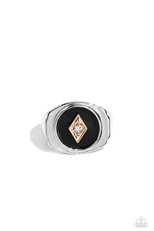 Alumni - Black Ring - Paparazzi Accessories - VJ Bedazzled Jewelry