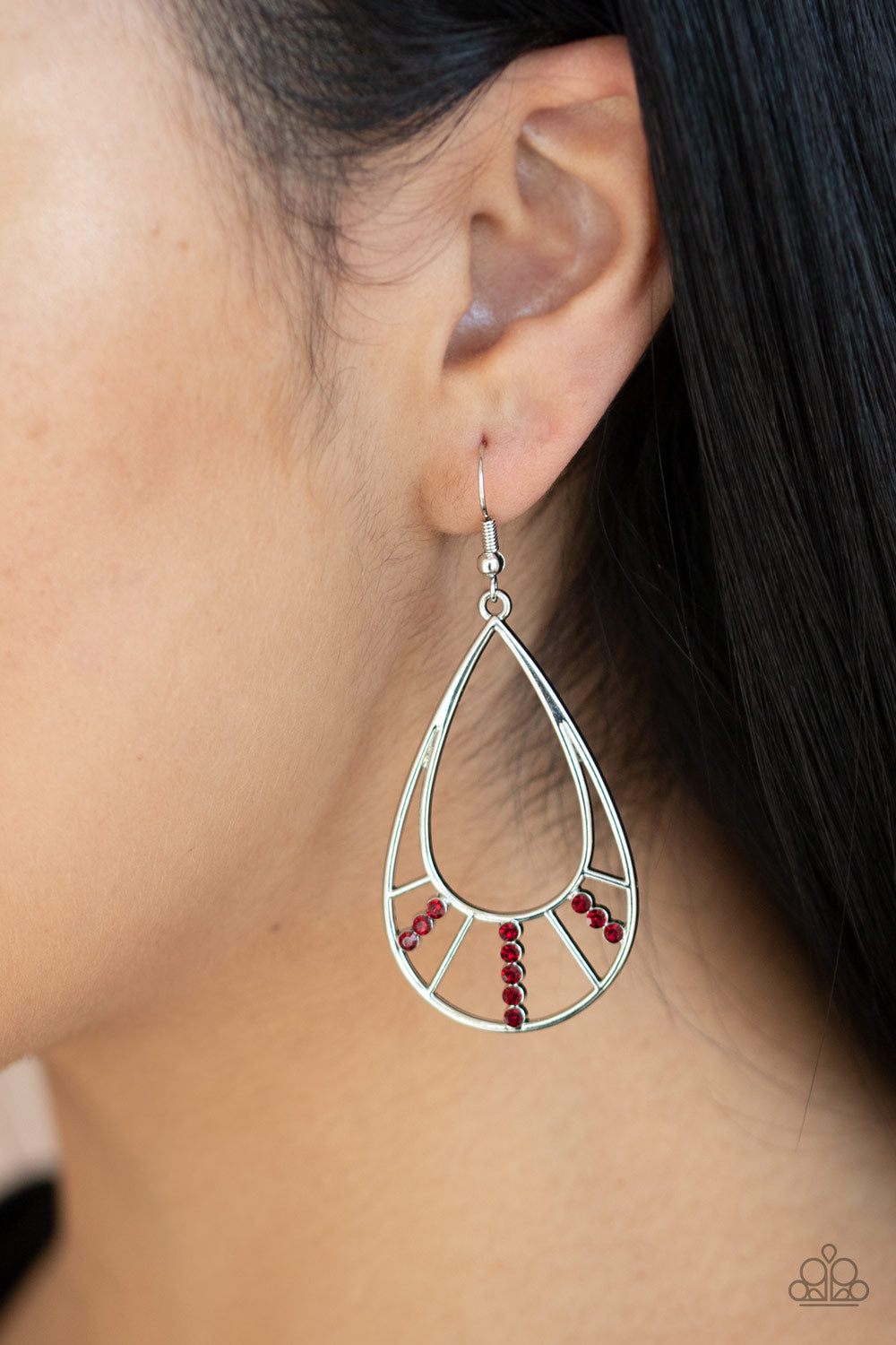 Line Crossing Sparkle - Red - VJ Bedazzled Jewelry
