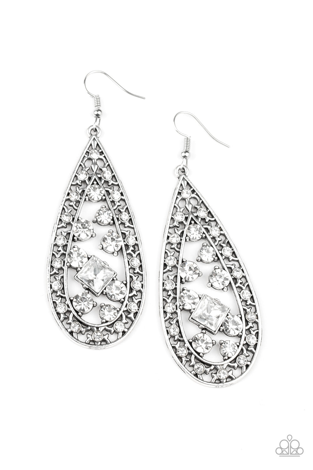 Drop-Dead Dazzle - White - VJ Bedazzled Jewelry