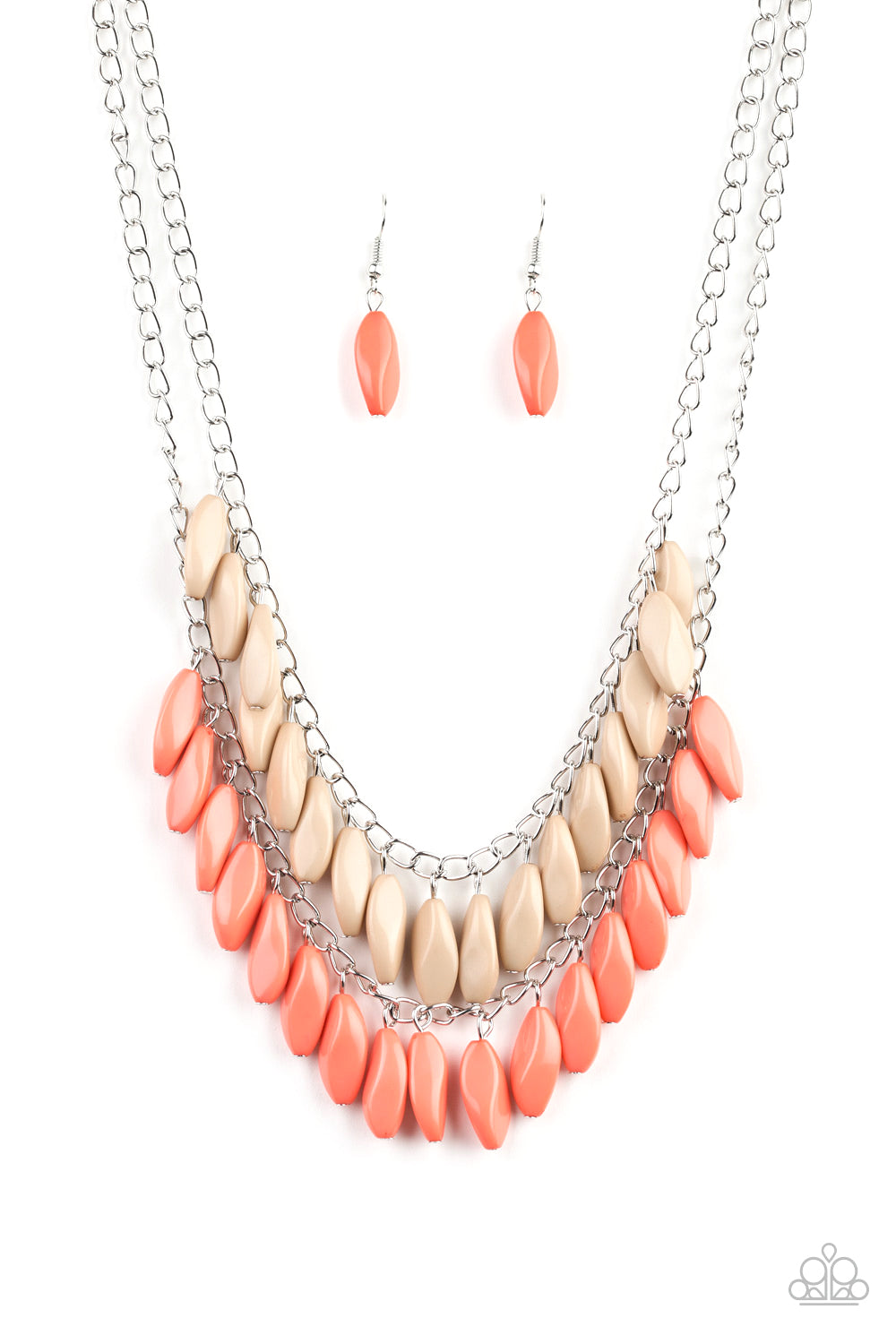 Beaded Boardwalk - Orange - VJ Bedazzled Jewelry