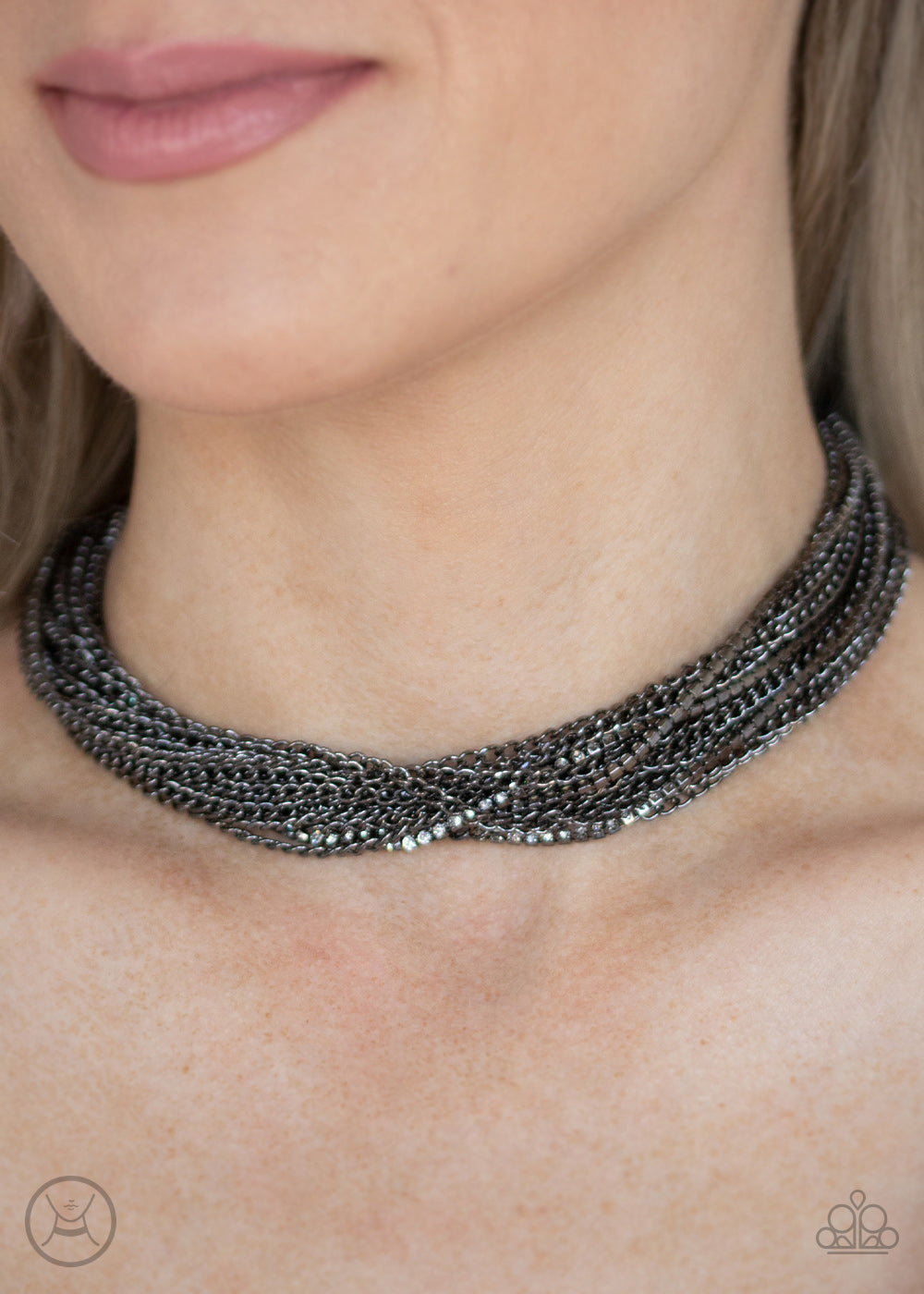 Catch You LAYER! - Black Necklace - VJ Bedazzled Jewelry