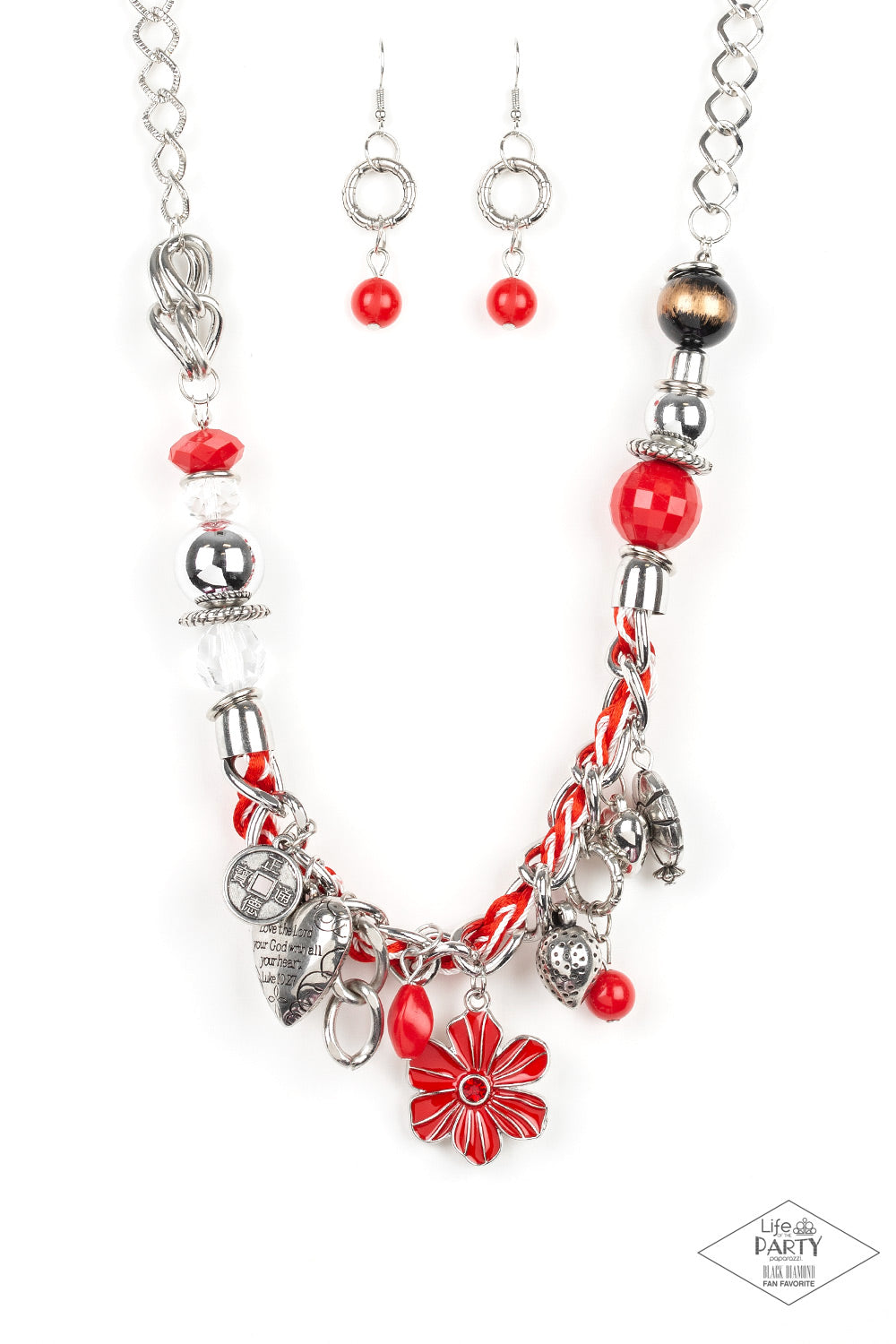 Charmed I'm Sure Red - VJ Bedazzled Jewelry